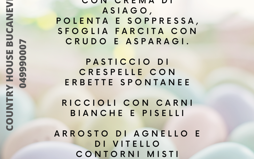 Menù di Pasqua 2023