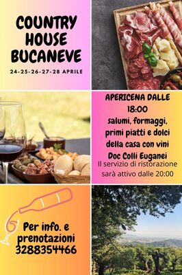 Gli apericena di Aprile sui Colli Euganei