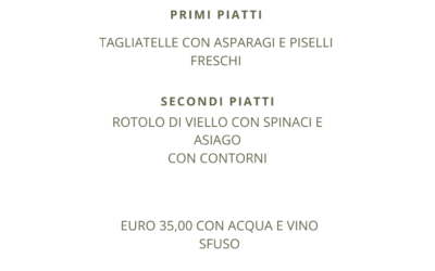 MENù DI PRIMAVERA DAL 28 MARZO AL 6 APRILE