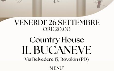 Cena con delitto venerdi 26 settembre